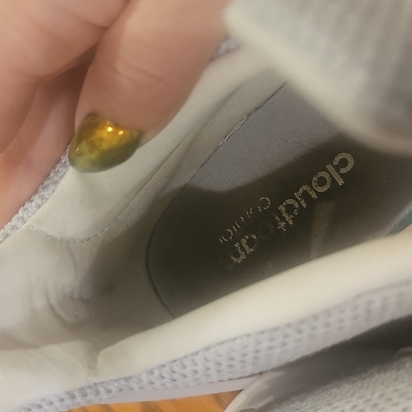 Adidas Womans Light Gray With Lilac Logo Slip-On Shoes - Picture 7 of 8